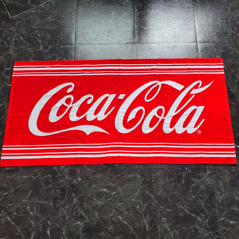 coca cola printed cotton beach towel