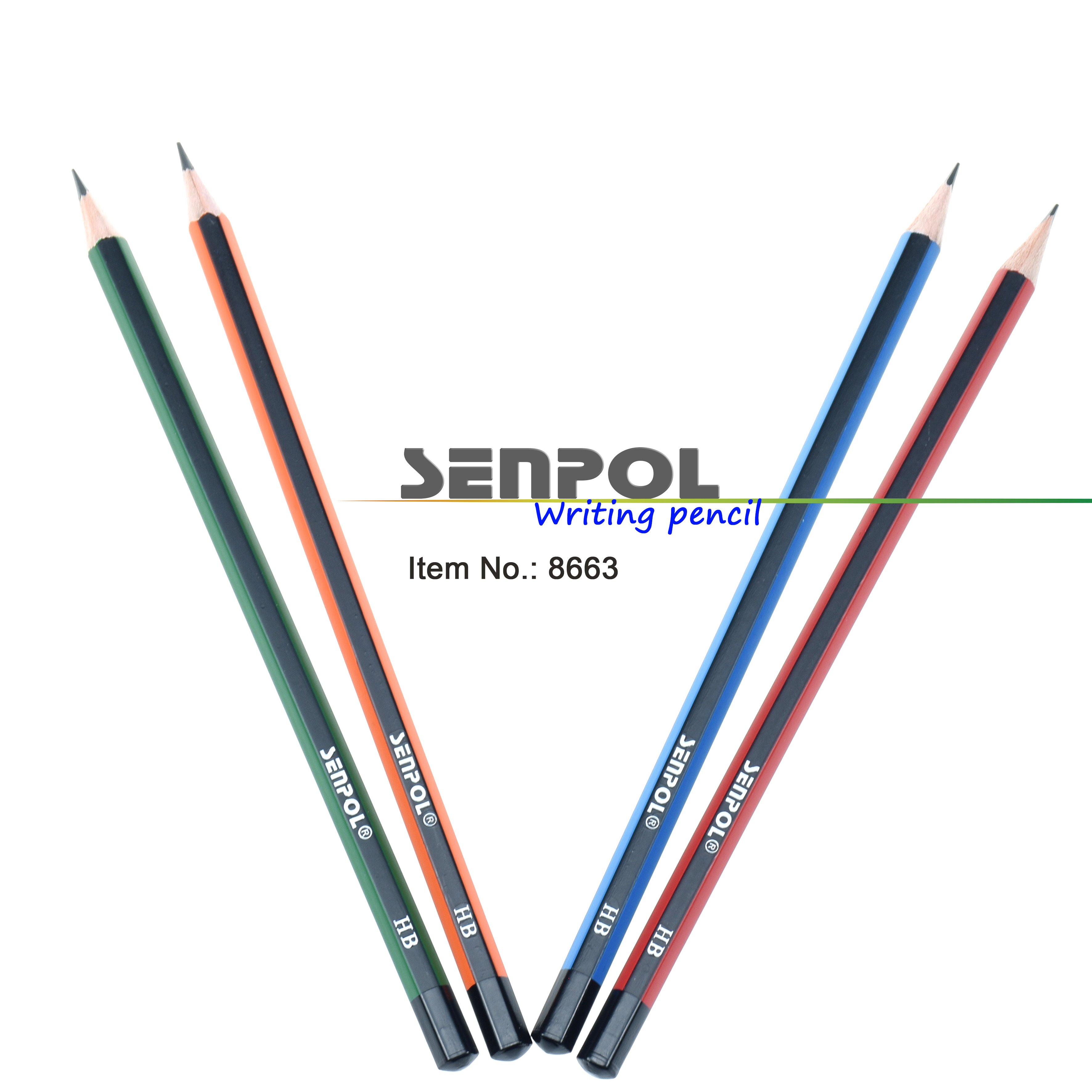 Graphite HB pencil with dipping end
