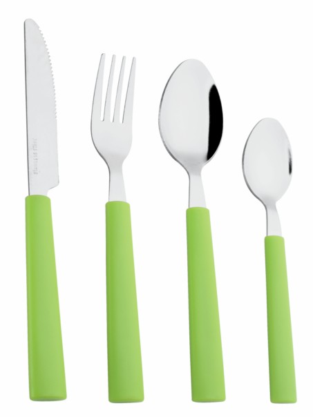 Simple portable cheap plastic Stainless Steel Cutlery Flatware Set For restaurant