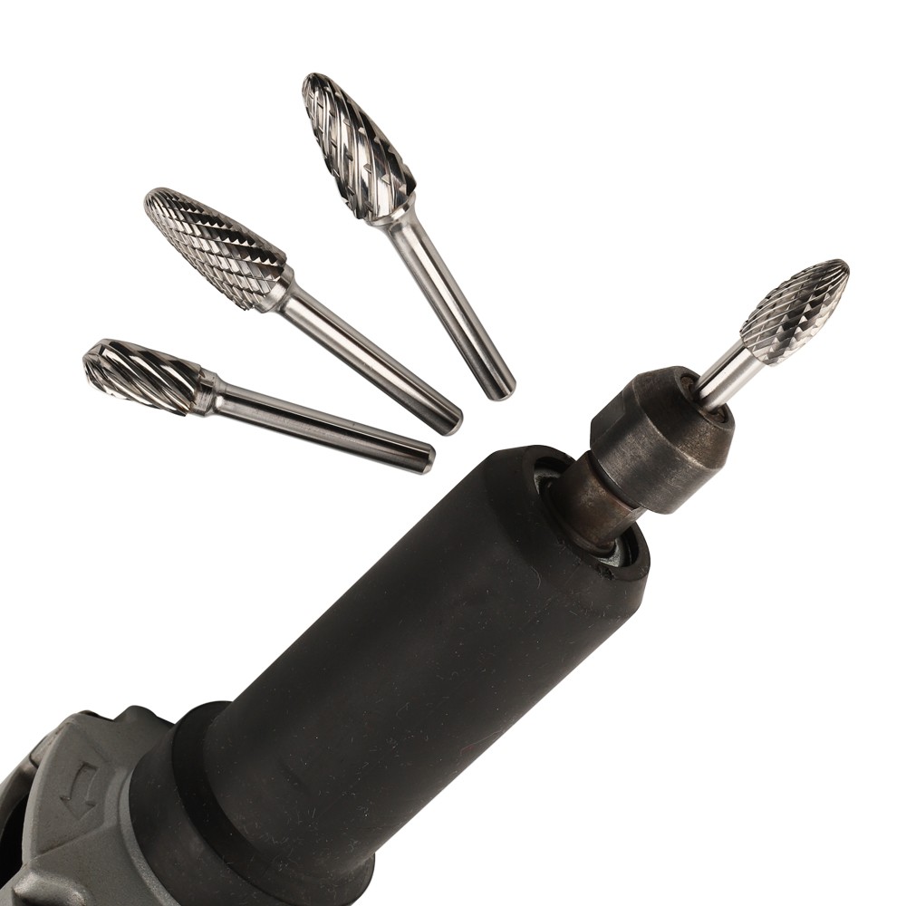 flame shape tungsten carbide burr carbide tip metal working rotary burr