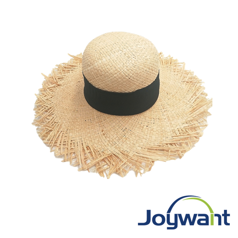Raffia hand-weaving hat