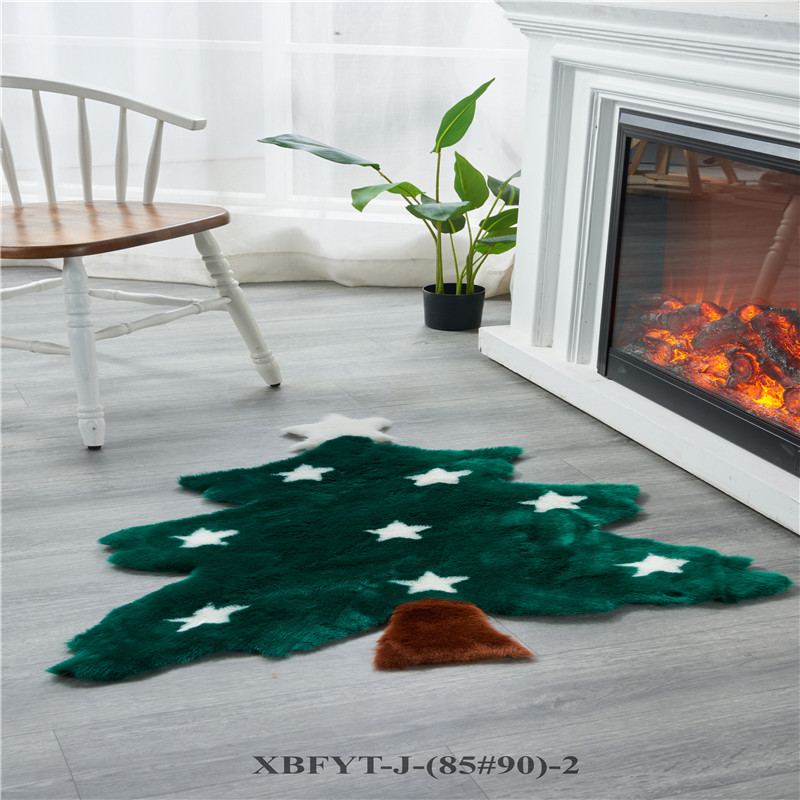 Shaggy fake fur decorative rug