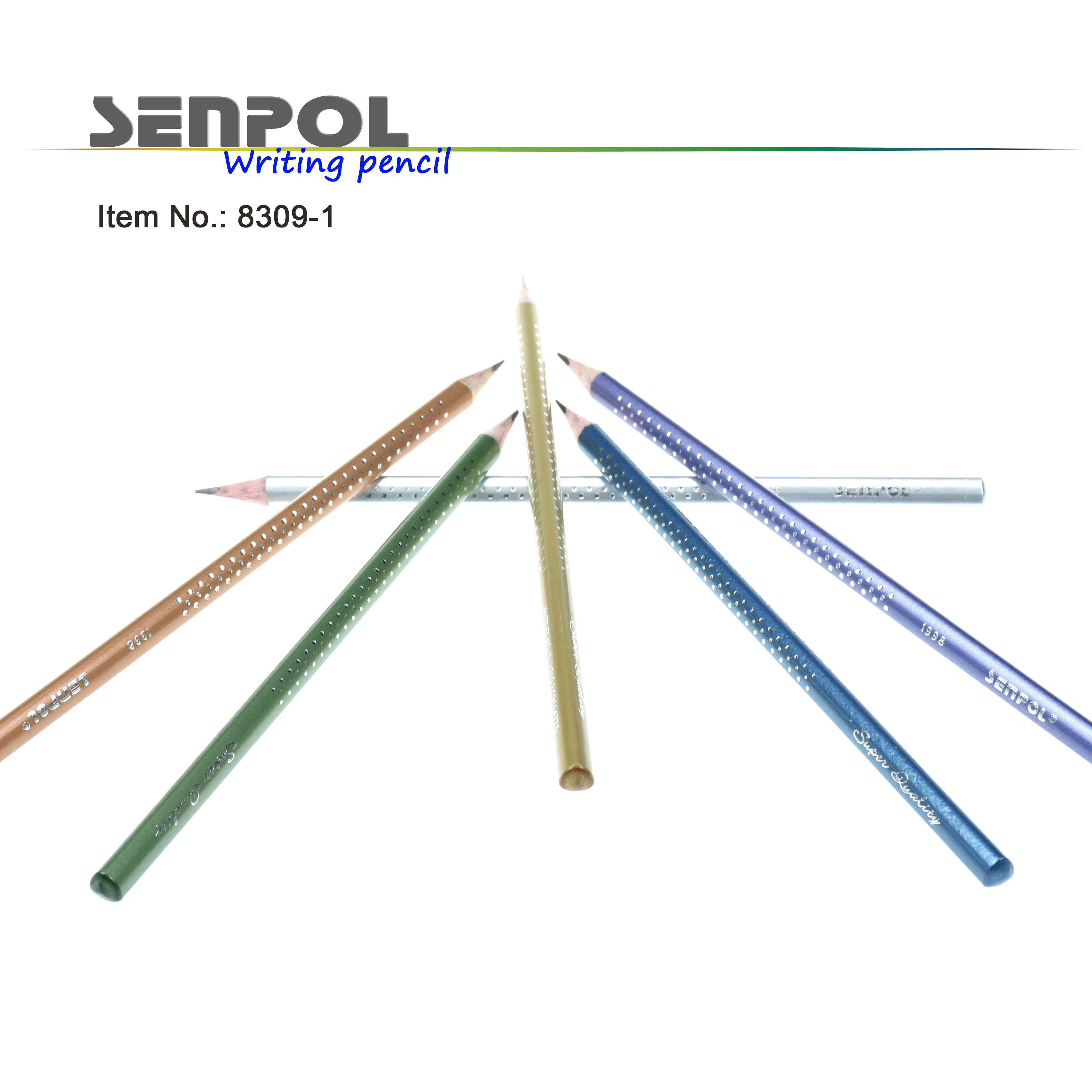 Metallic HB pencil with dipping end