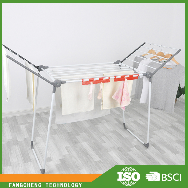 Foldable clothes drying laundry rack