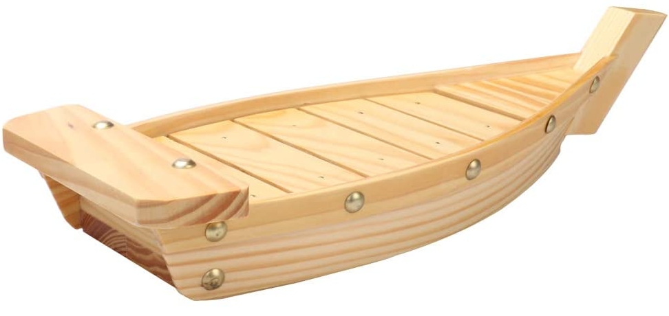 Simple bamboo sushi boat
