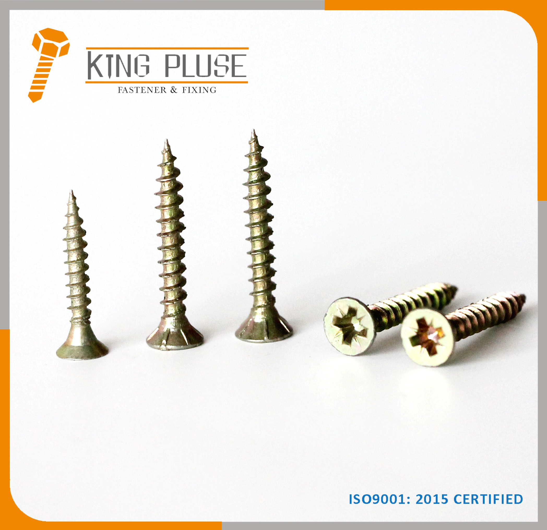 Flat Head Chipboard Screw - Pozi Drive - Sharp Point