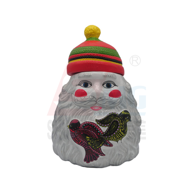 Ceramic Christmas santa shape cookie jar