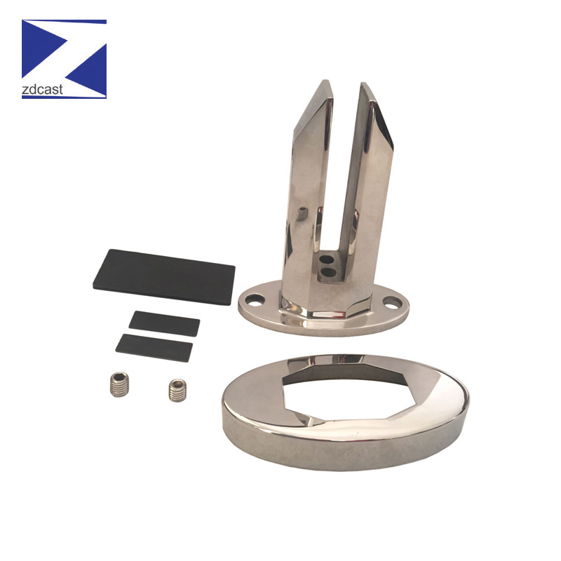 Stainless Steel 2205 Mirror Oval Glass Spigot Top Mount Posts