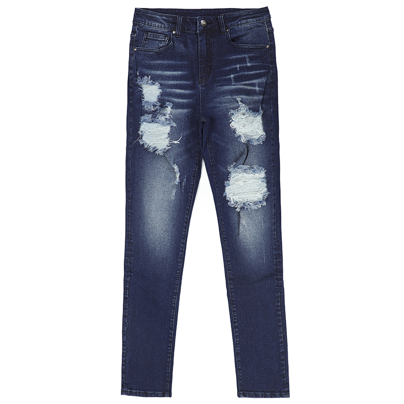 Fashion ripped jeans Monkey Moustage wash Men skinny jeans pants high cotton spandex jeans Factory accept custom G2640