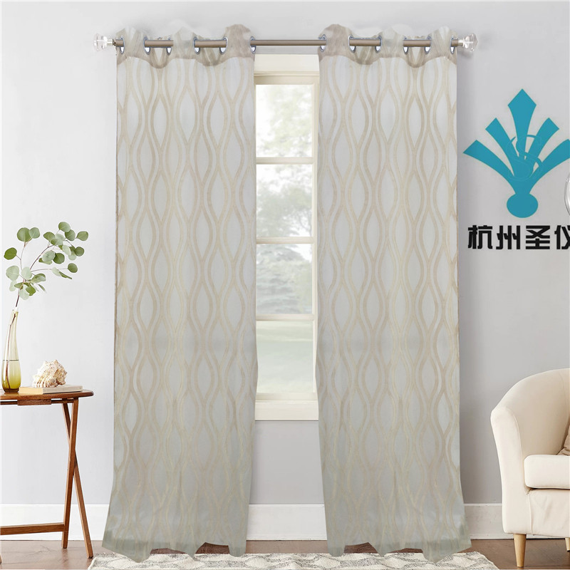 100% Polyester Jac.Sheer Window Panel