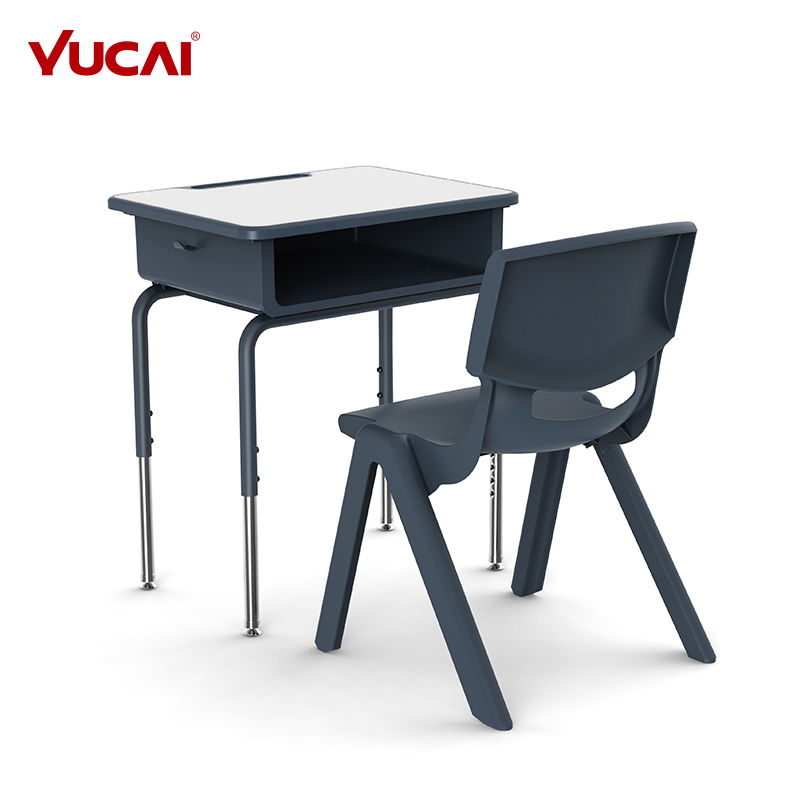 Single and double desk and chair