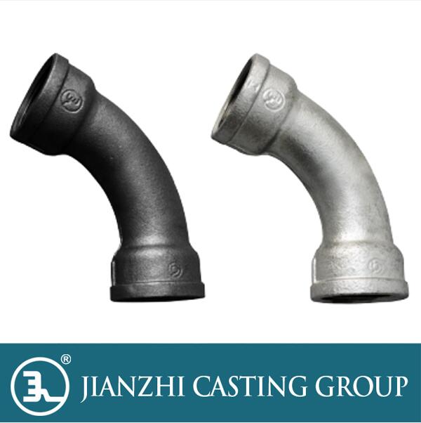 Malleable iron pipe fitting 45° Banded Long Sweep Bends