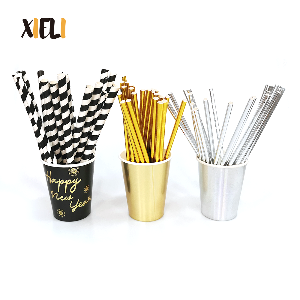 NEW YEAR Party Supplies Paper straw