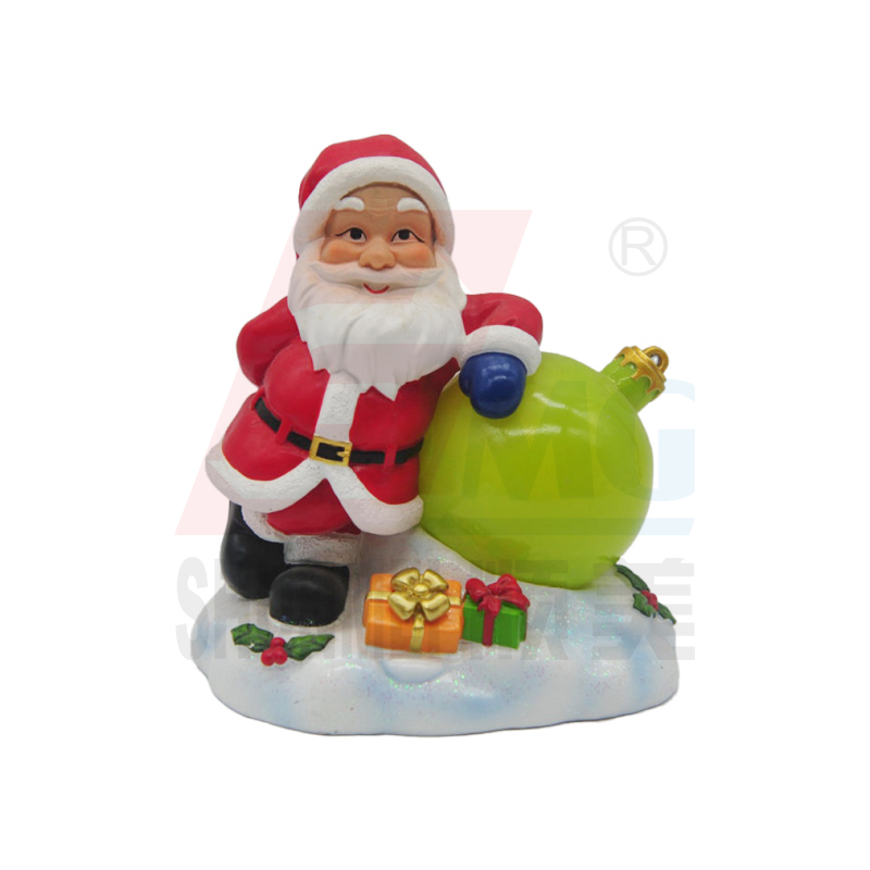 Resin gift santa figurine IC light christmas decorations