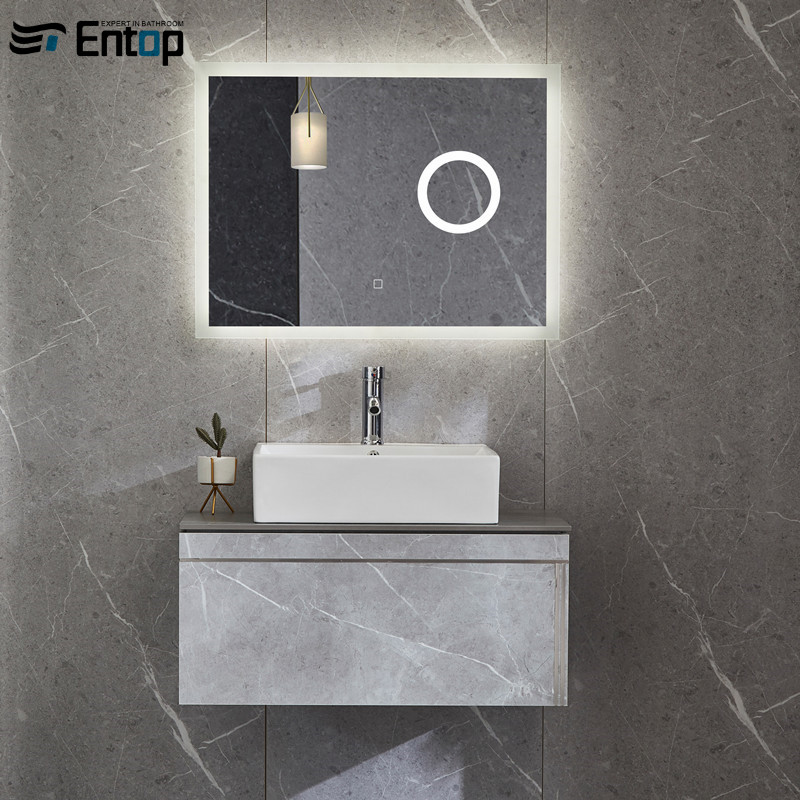 EC-5002-2 new design melamine vanity with ceramic basin on table