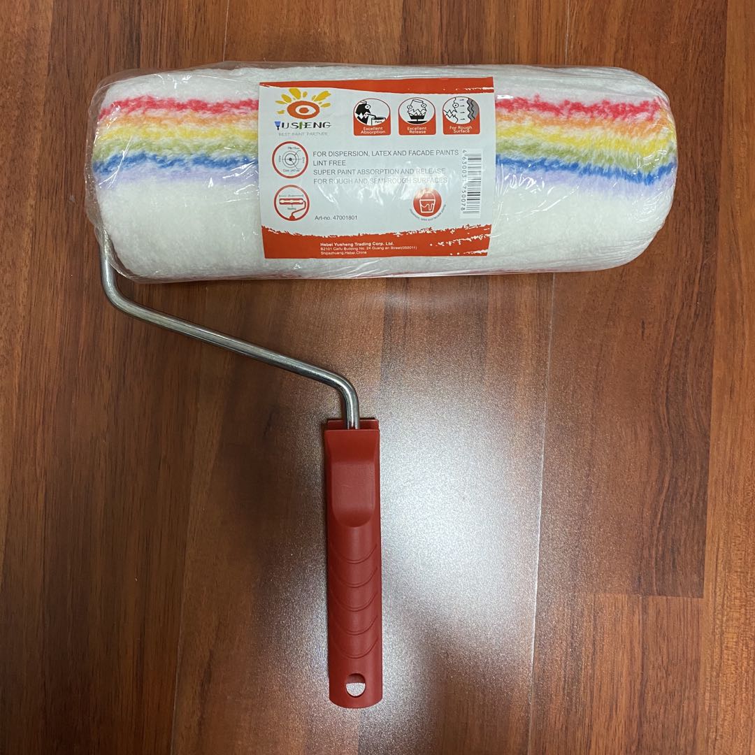 rainbow striped paint roller