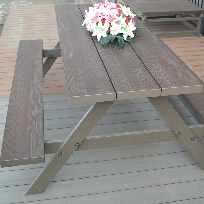 Aluminium Co-extuded Composite Picnic Table