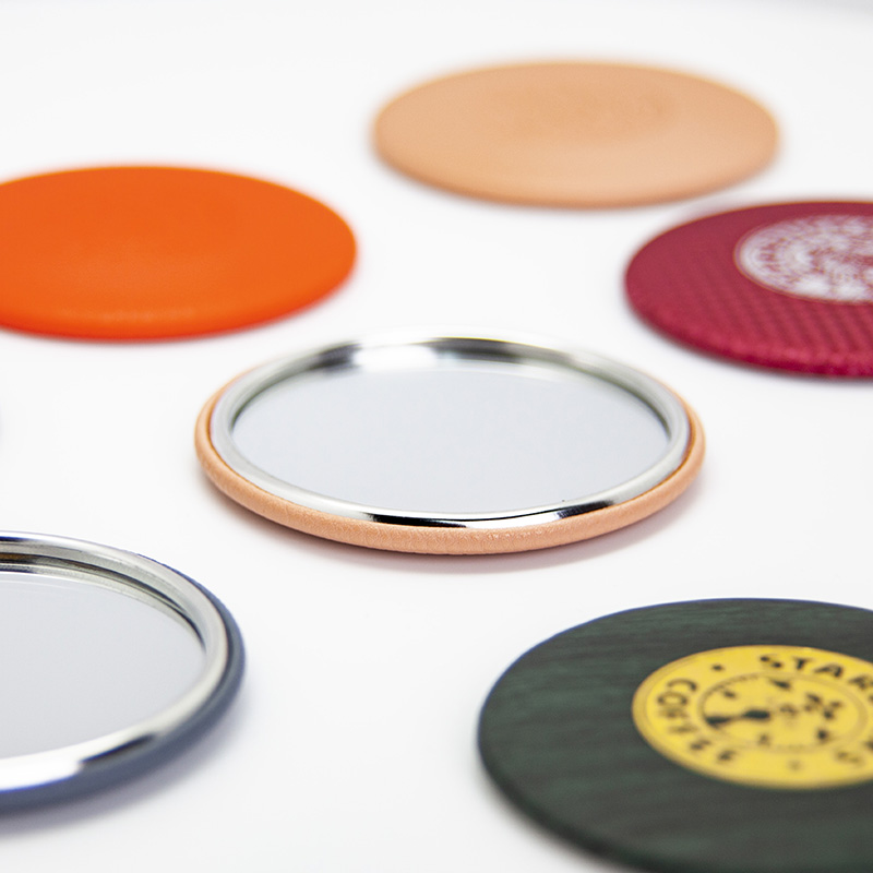 Hot Sale Customized Promotional Compact Mirror Cosmetic Mirror Makeup Mirror Pocket Mirror Portable Metal Mirror