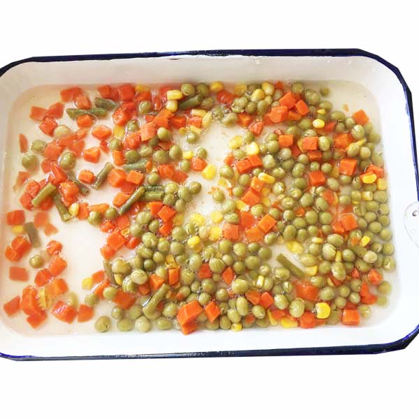 Canned mixed vegetable