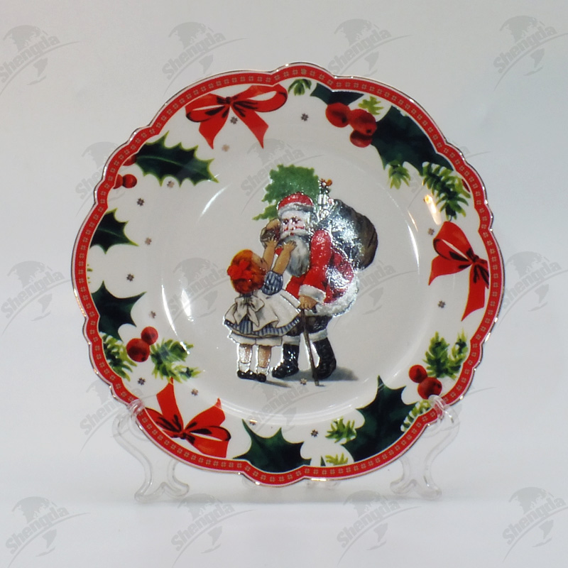 8.2" Dessert Plate-Xmas Design