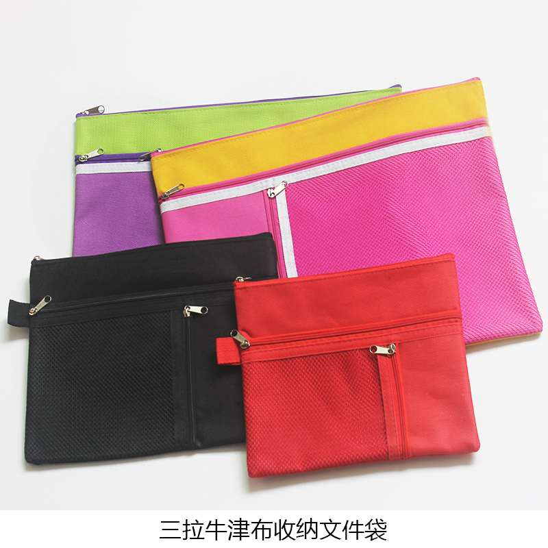 Classic zippers Fabric bag