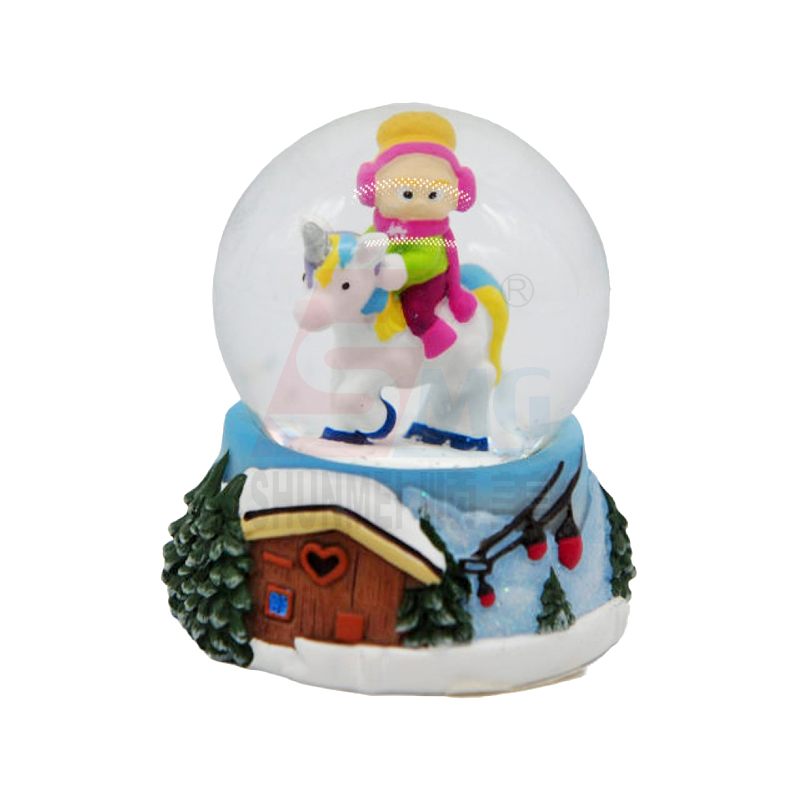 45MM unicorn polyresin waterglobe
