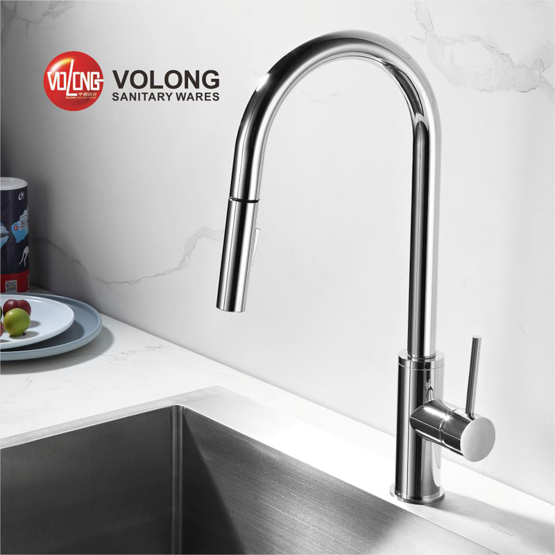 Pull out spray kitchen faucets