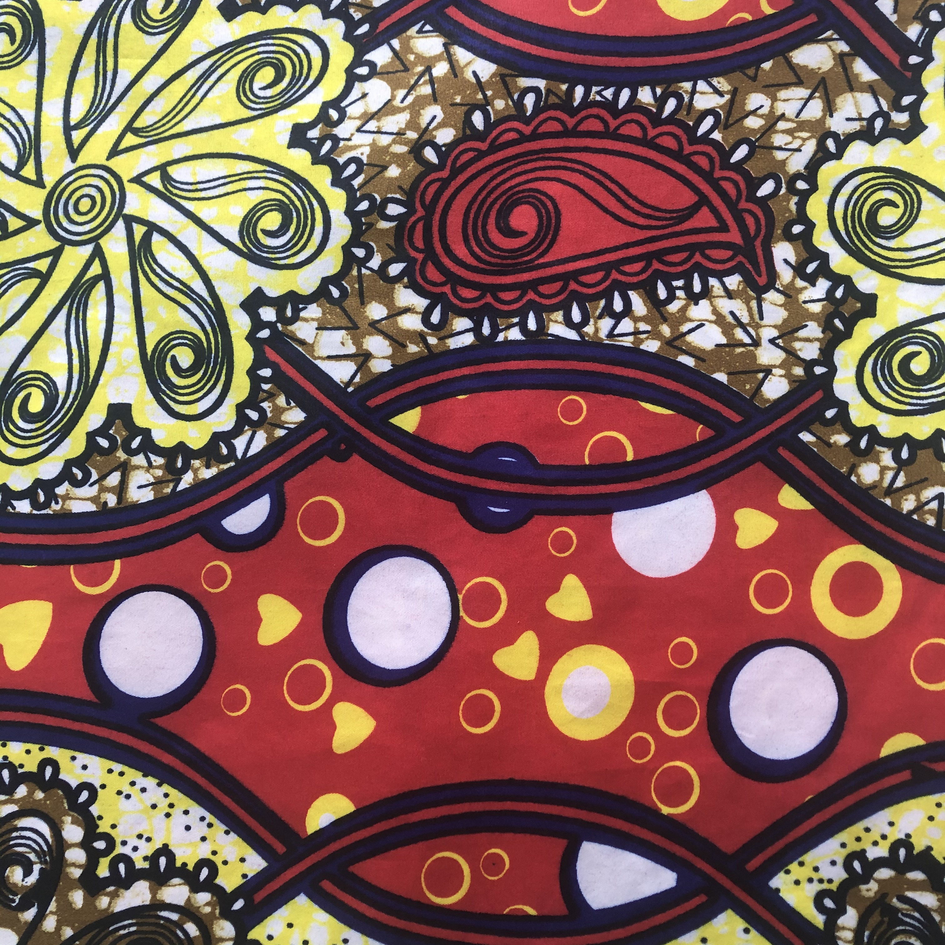 100%polyester Africa market single printed wax fabric