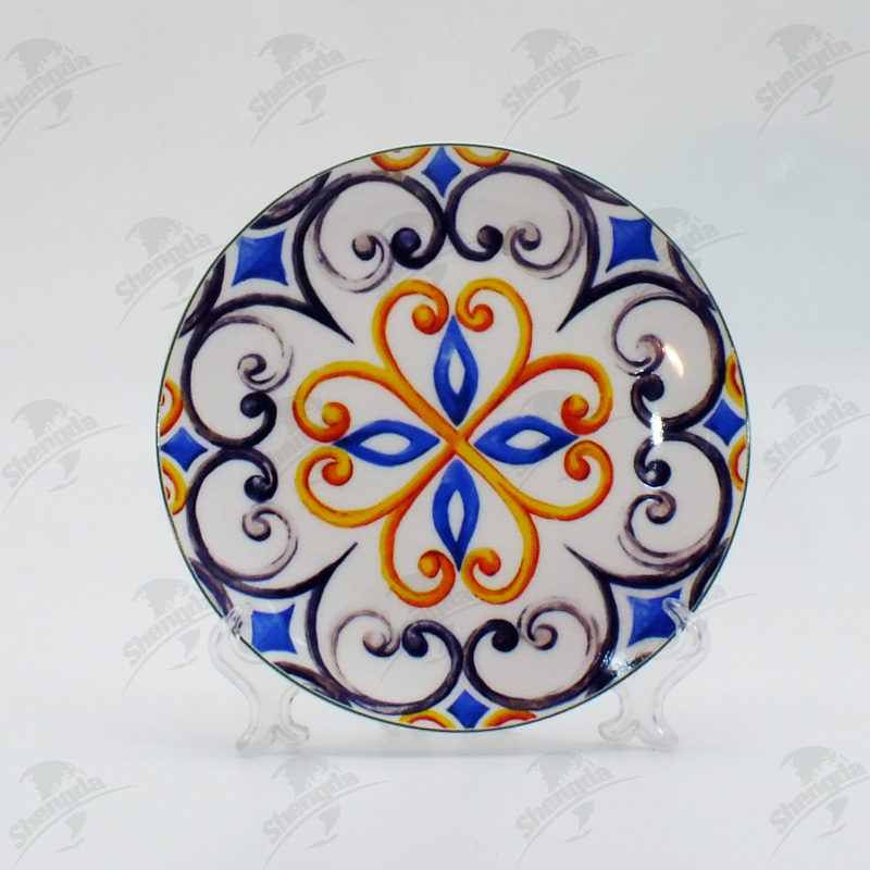 8" coup plate with Italy design