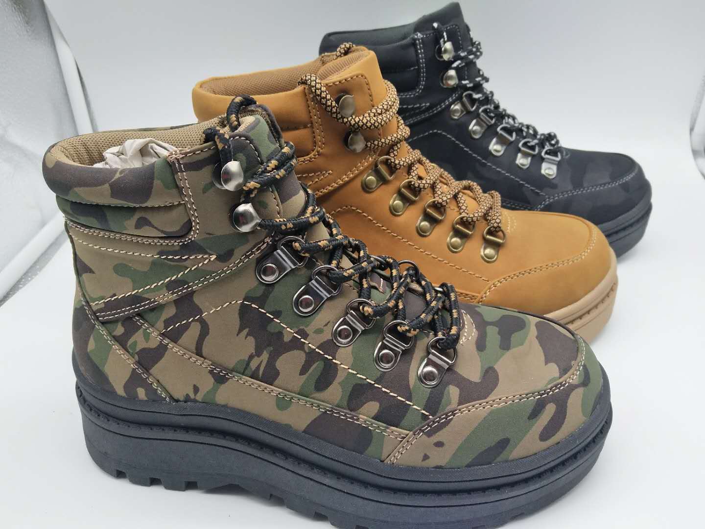 Fashionable PU lace-up ladies casual shoes