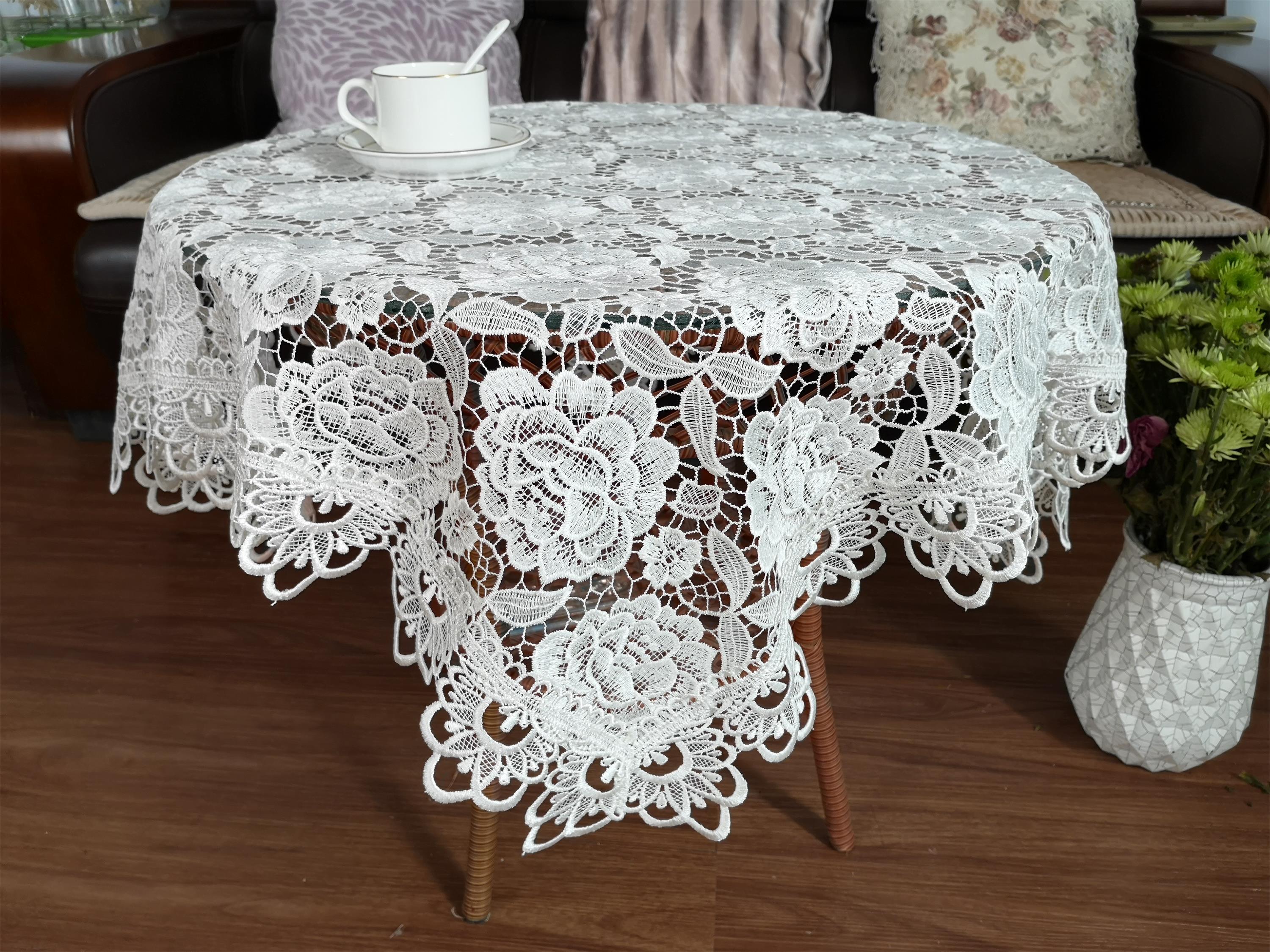 full lace table cloth from factory/Hailande