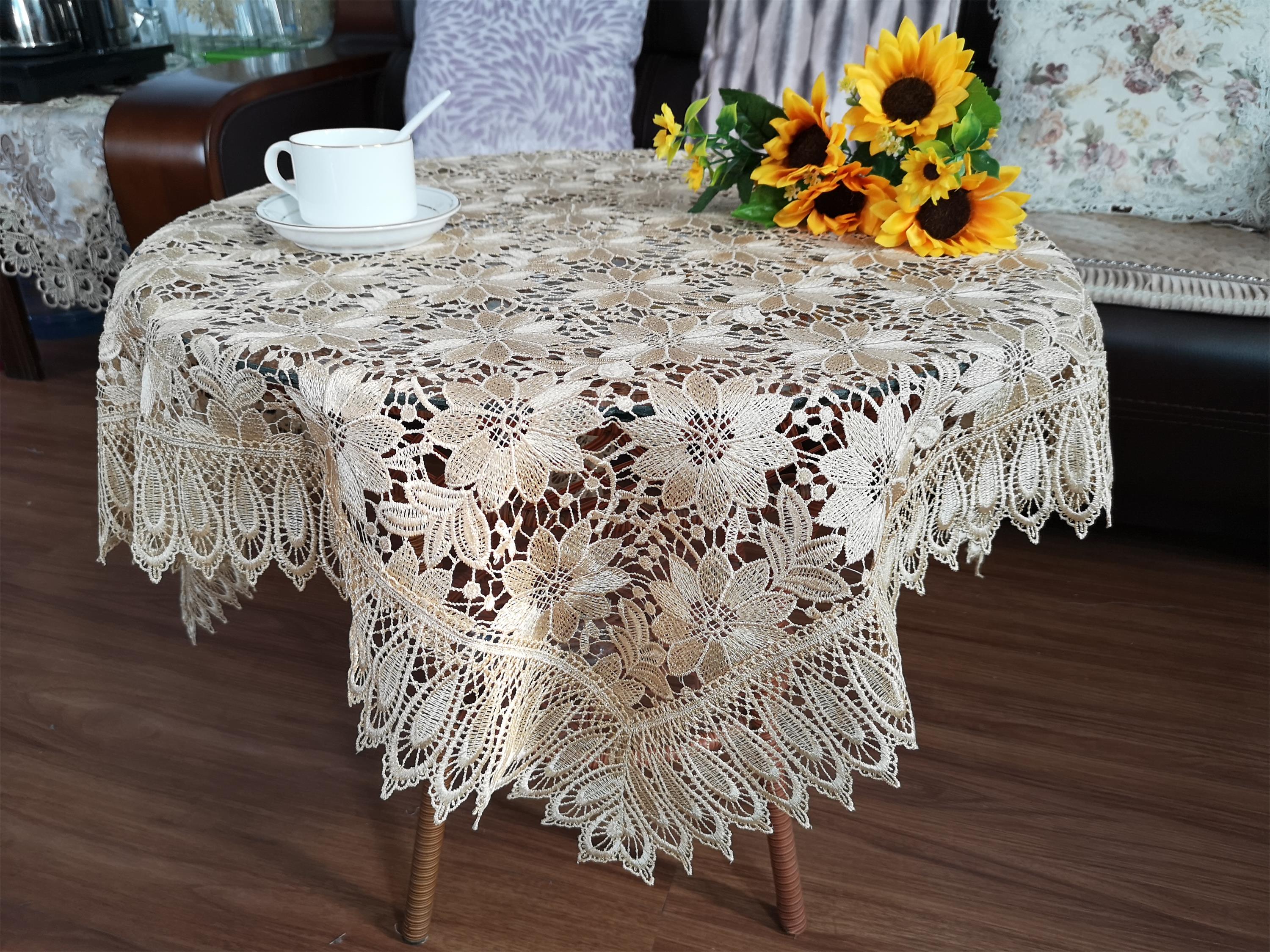 full lace table cloth from factory/Hailande