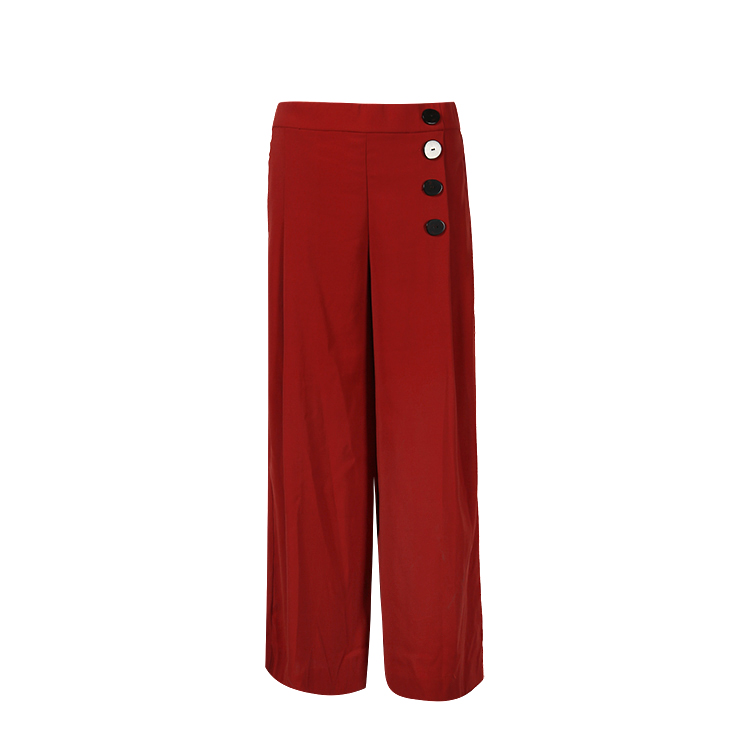 women polyester wide leg pants
