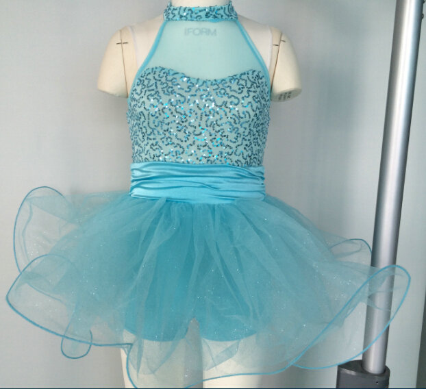 PARTY DRESS WITH SEQUIN BODICE WIRED SKIRT -dancewear/show/costume