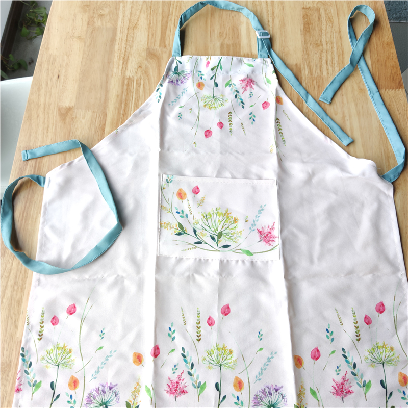 Eco-Friendly Kitchen Apron Printed Sleeveless Cotton Linen Aprons Men Women Home Cleaning Tools