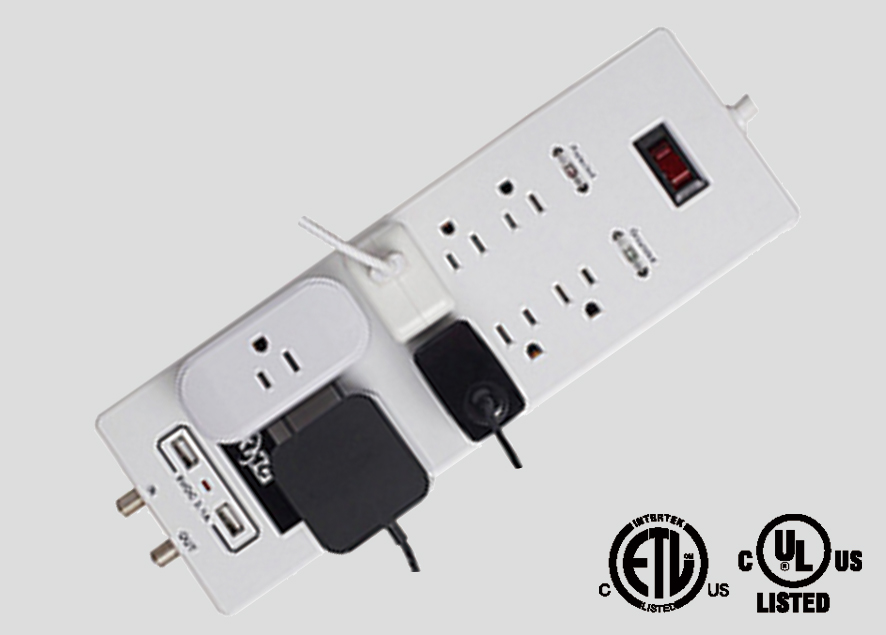 00802 power strip with USB 8AC