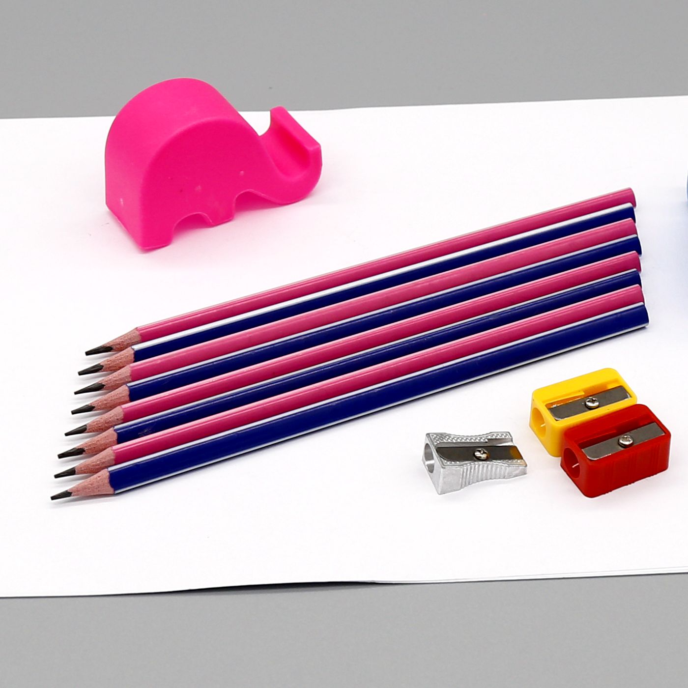 Plastic HB Pencil Red &Blue Striped Body PGP-006
