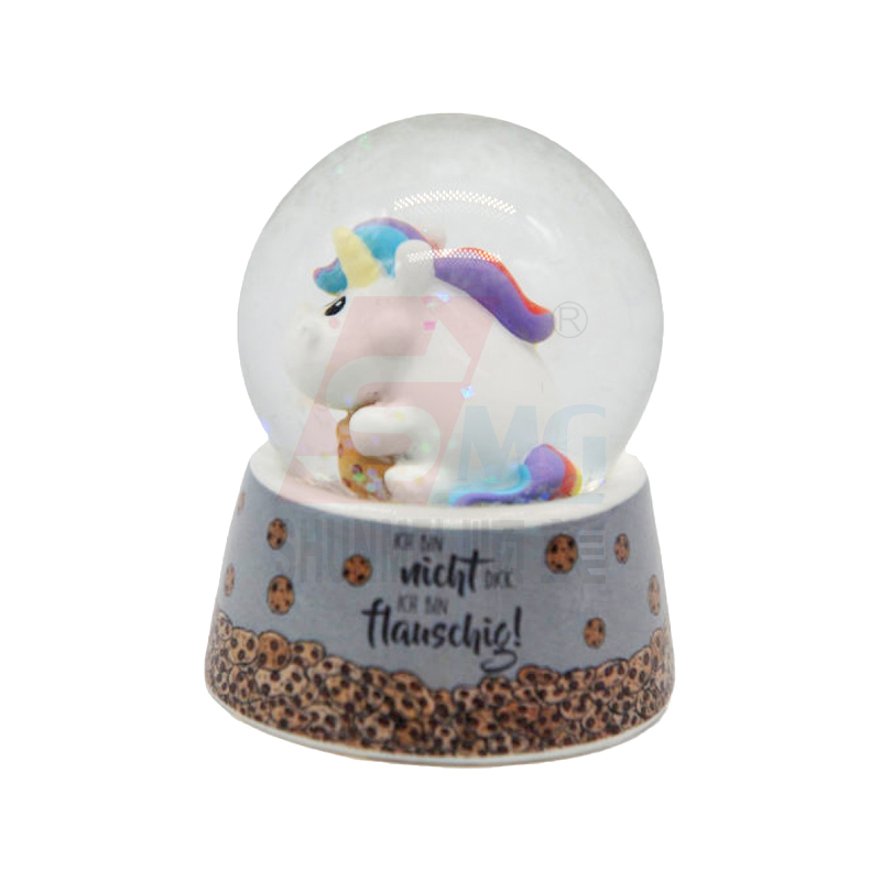45MM unicorn polyresin waterglobe