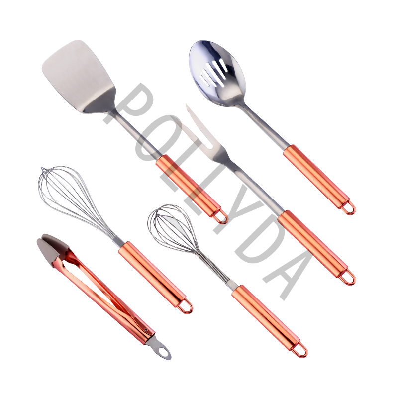 Series stainless steel Kitchengadgets w/rose golden coloer handle