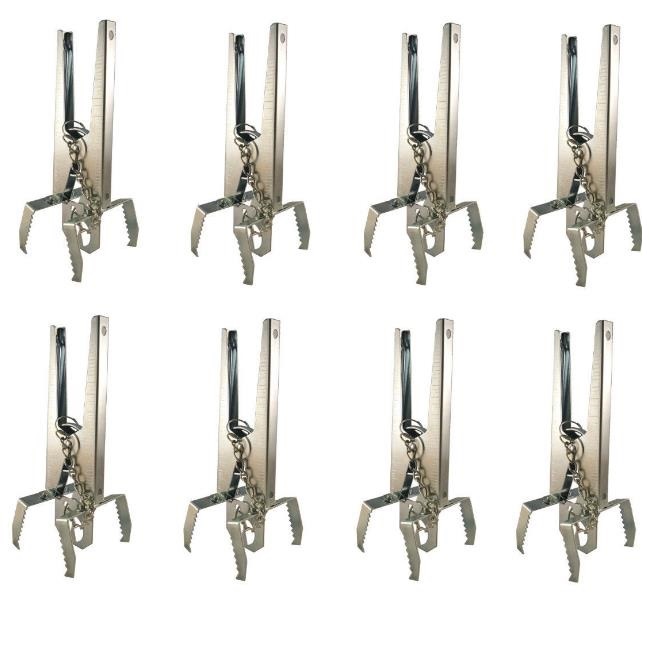 Reusable scissor type claw mole trap