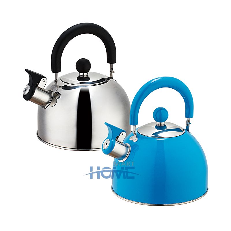 Stainless Steel Whistling Kettle Simple For Household Kitchen Appliances Hemispherical 2.5L Whistle 2L Blue Tea Maker Pot