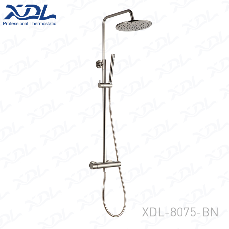 Thermostatic shower set Brushed nickel