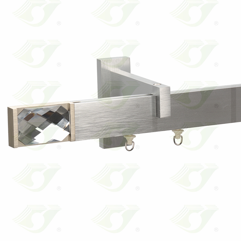 Aluminum curtain rail,European Style Modern Curtain track Aluminum sliding high class square curtain track