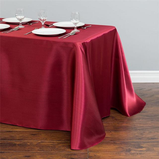Satin Table Cloth Rectangle Table Cover WholeSale Tableclothes For Wedding Event Party Hotel Decoration