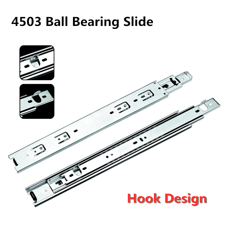 Hook Type ball bearing slide drawer slide 45MM