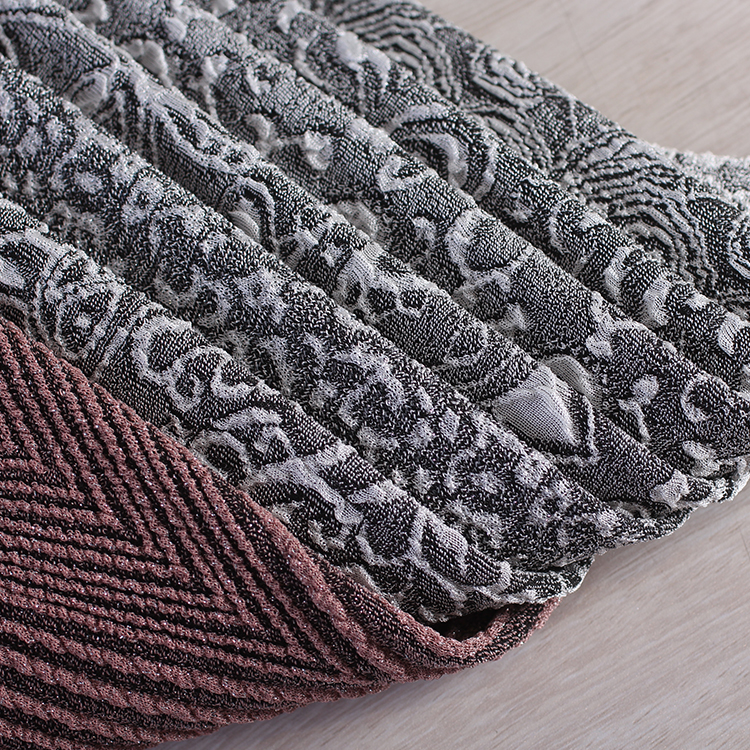 new design grey 100 polyester knit jacquard fabric