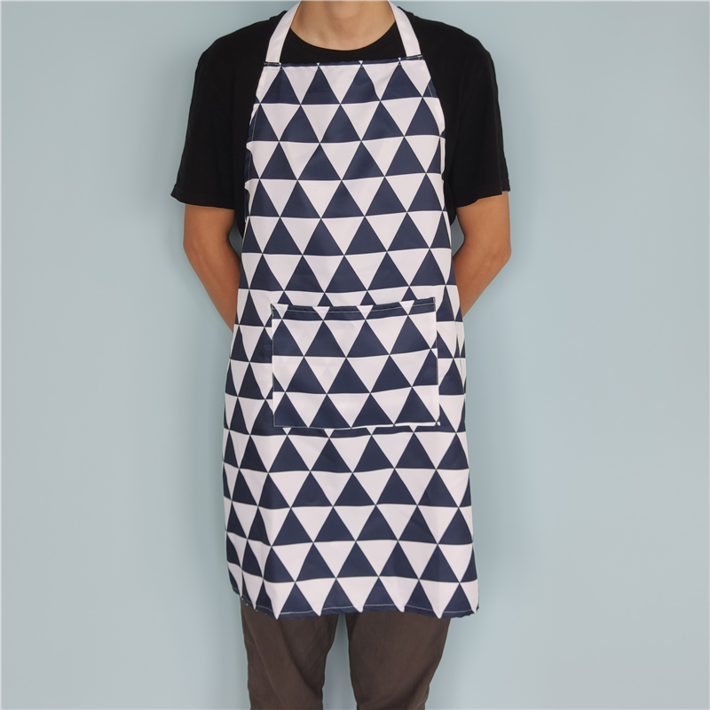 Eco-Friendly Custom Logo Geometric Triangle Printing Polyester Apron