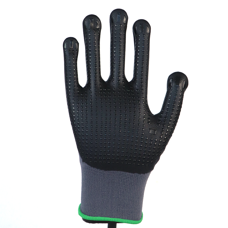 Shell Nitrile Half Coated, Ultrafine Foam Finish, With Nitrile Dots Glove Working Gloves