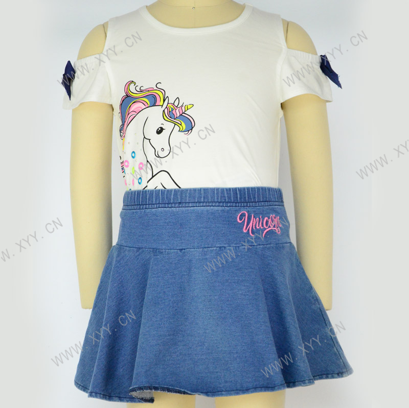 Girl's t-shirt and skirt