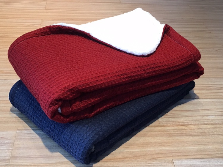 Compound Lamb Wool waffle throw